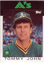 1986 Topps Baseball Cards      240     Tommy John